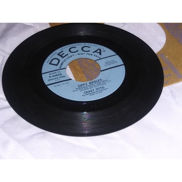 DECCA Crazy Otto Zippy Bouncy Medley 45 Promo Record Zip A Dee Do Dah Coconuts - Picture 4 of 7